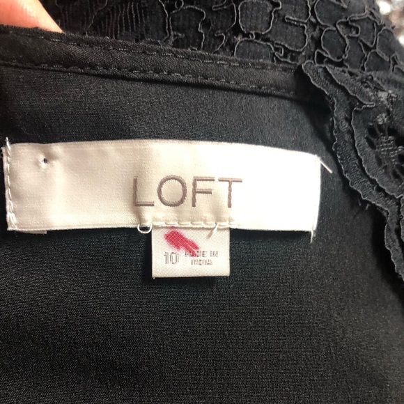 Loft Women’s Lace Dress Open Back Lined 3/4 Length Sleeves Stretchy Fit & Flare - Picture 6 of 8